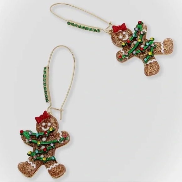 Betsey Johnson Jewelry - Betsey Johnson Gingerbread Girl Christmas Holiday Earrings New